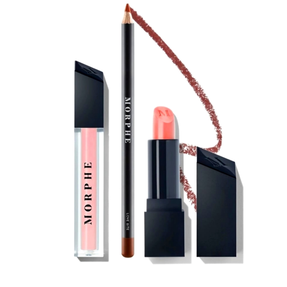 🆕️MORPHE OUT & A POUT BLUSHING NUDE LIP TRIO 🆕️ ♥️